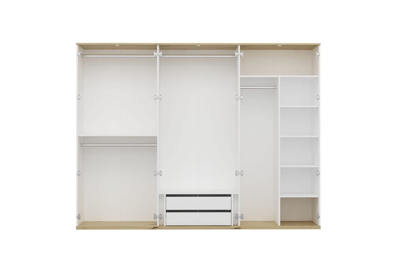 Fruitland Garderob 270x206 cm - Vit - Products - Förvaring - Garderober & garderobssystem - Garderobsskåp