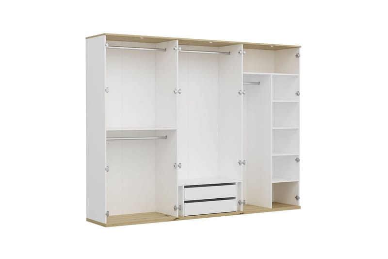 Fruitland Garderob 270x206 cm - Vit - Products - Förvaring - Garderober & garderobssystem - Garderobsskåp