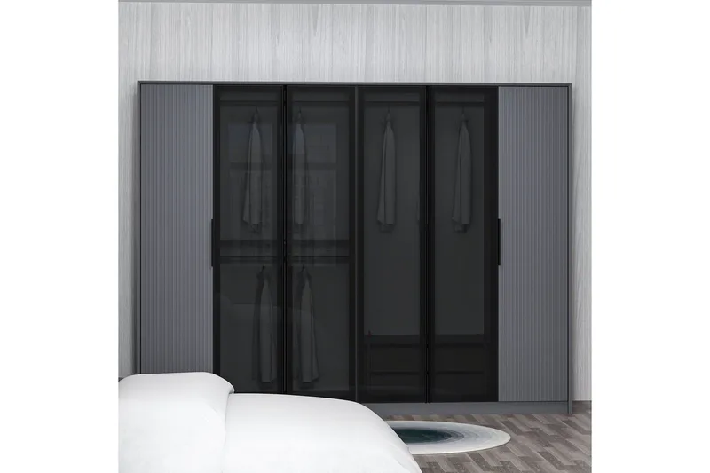 Fruitland Garderob 274x210 cm - Antracit - Products - Förvaring - Garderober & garderobssystem - Garderobsskåp