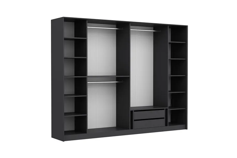 Fruitland Garderob 274x210 cm - Antracit - Products - Förvaring - Garderober & garderobssystem - Garderobsskåp
