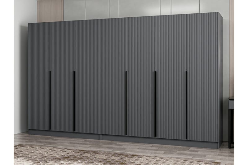 Fruitland Garderob 315 cm - Antracit - Products - F örvaring - Garderober & garderobssystem - Garderobsskåp
