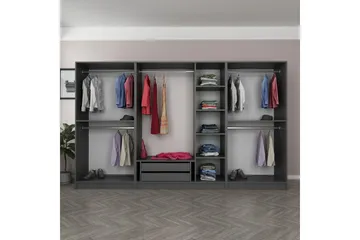 Fruitland Garderob 315 cm - Antracit - Products - Förvaring - Garderober & garderobssystem - Garderobsskåp