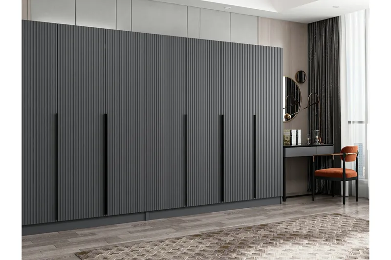 Fruitland Garderob 315 cm - Antracit - Products - Förvaring - Garderober & garderobssystem - Garderobsskåp