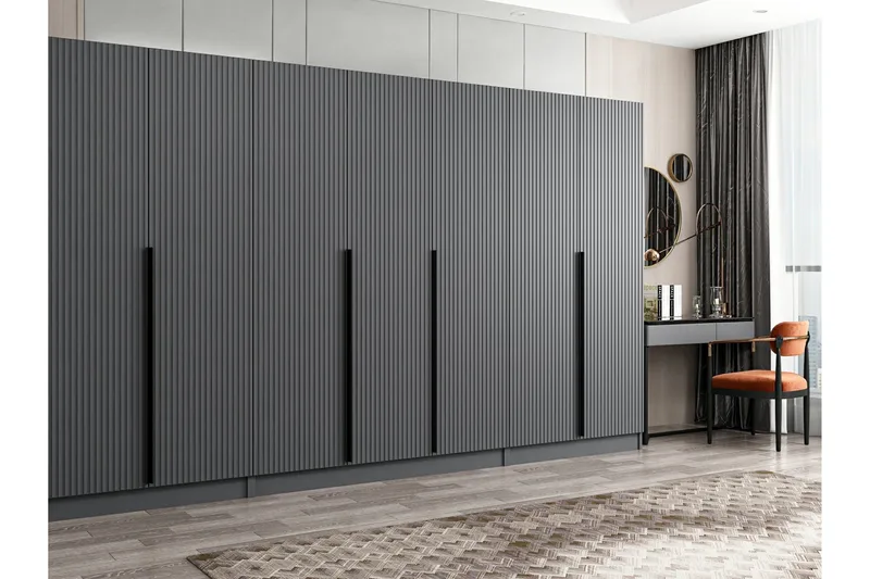 Fruitland Garderob 315 cm - Antracit - Products - Förvaring - Garderober & garderobssystem - Garderobsskåp