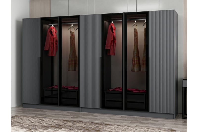Fruitland Garderob 315 cm - Antracit - Products - F örvaring - Garderober & garderobssystem - Garderobsskåp
