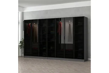 Fruitland Garderob 315 cm - Antracit - Products - Förvaring - Garderober & garderobssystem - Garderobsskåp