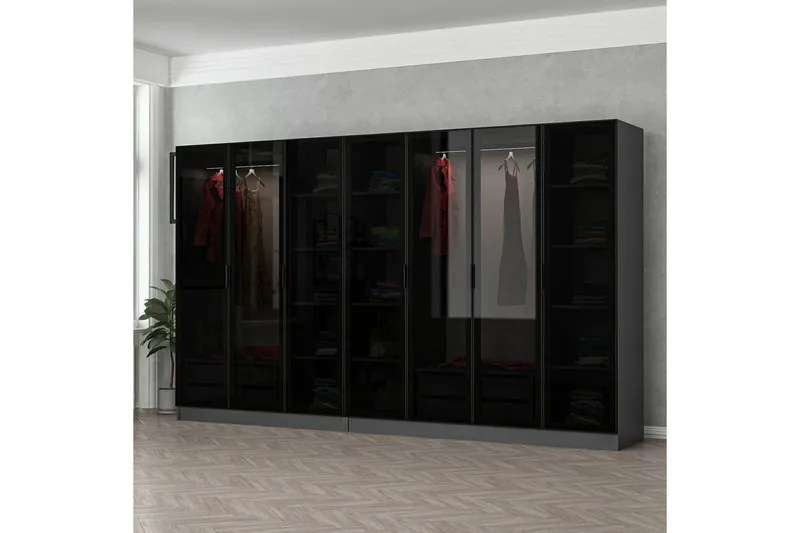 Fruitland Garderob 315 cm - Antracit - Products - Förvaring - Garderober & garderobssystem - Garderobsskåp