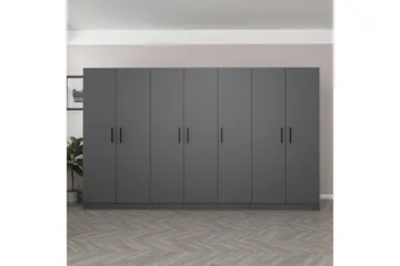 Fruitland Garderob 315 cm - Antracit - Products - Förvaring - Garderober & garderobssystem - Garderobsskåp