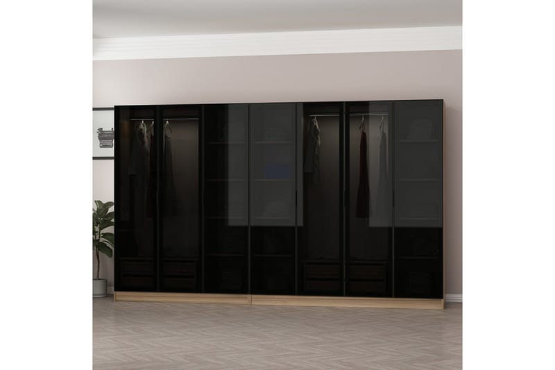 Fruitland Garderob 315 cm - Ek - Products - Förvaring - Garderober & garderobssystem - Garderobsskåp