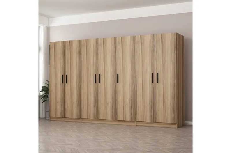 Fruitland Garderob 315 cm - Ek - Products - Förvaring - Garderober & garderobssystem - Garderobsskåp
