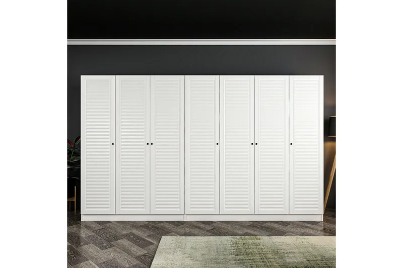 Fruitland Garderob 315 cm - Vit - Products - Förvaring - Garderober & garderobssystem - Garderobsskåp
