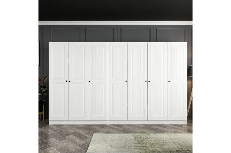 Fruitland Garderob 315 cm - Vit - Products - Förvaring - Garderober & garderobssystem - Garderobsskåp