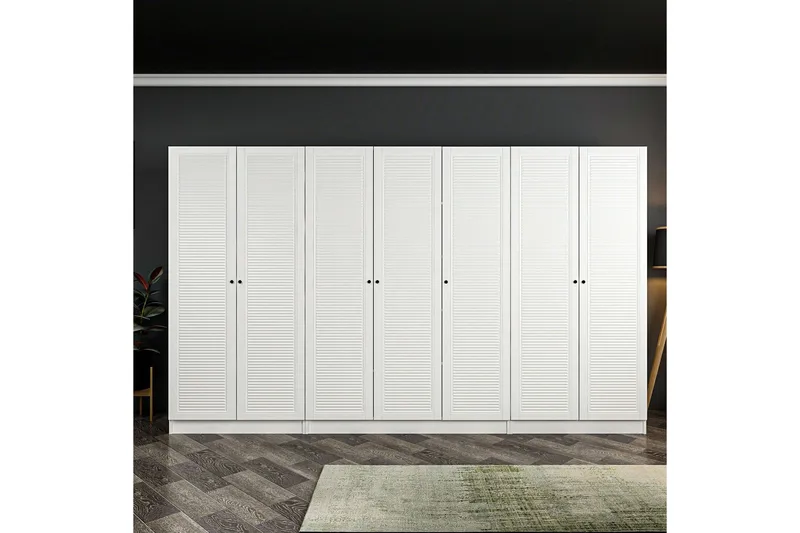 Fruitland Garderob 315 cm - Vit - Products - Förvaring - Garderober & garderobssystem - Garderobsskåp