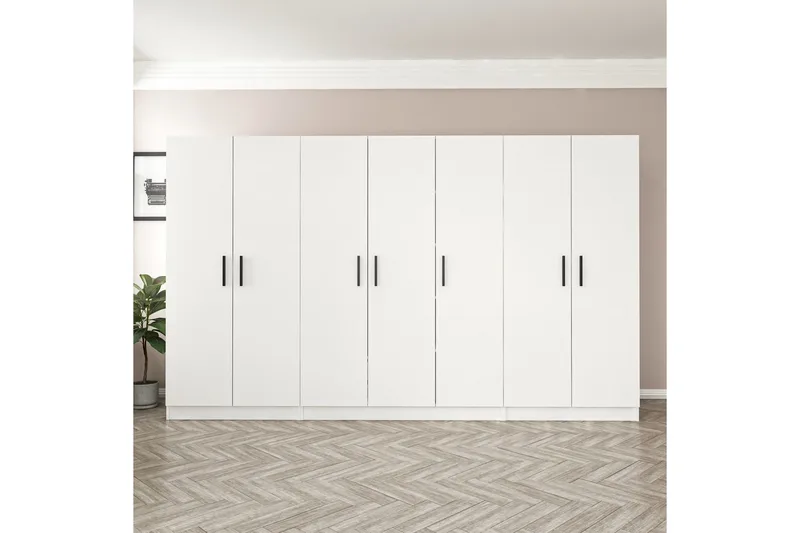 Fruitland Garderob 315 cm - Vit - Products - Förvaring - Garderober & garderobssystem - Garderobsskåp