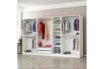 Fruitland Garderob 315 cm - Vit - Products - Förvaring - Garderober & garderobssystem - Garderobsskåp