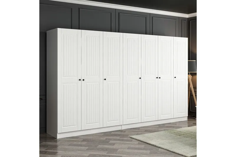 Fruitland Garderob 315 cm - Vit - Products - Förvaring - Garderober & garderobssystem - Garderobsskåp