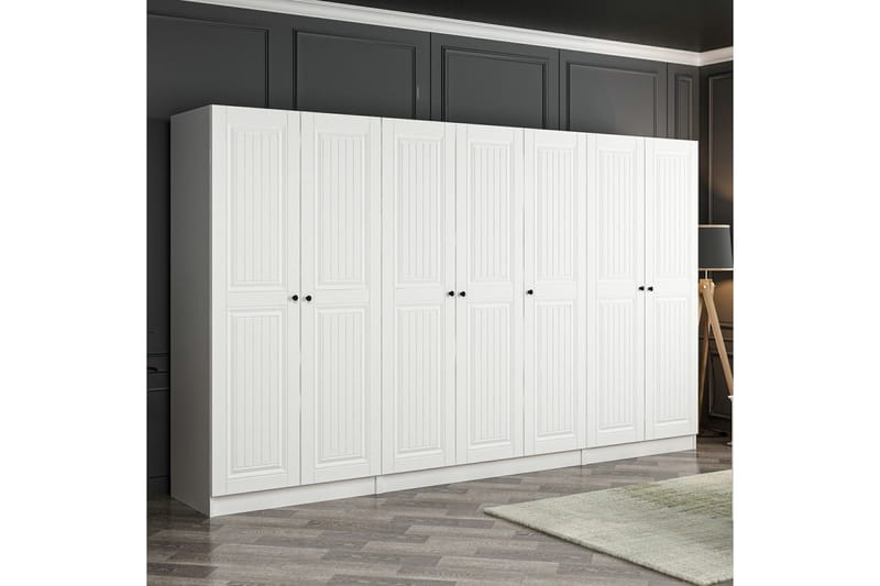 Fruitland Garderob 315 cm - Vit - Products - Förvaring - Garderober & garderobssystem - Garderobsskåp