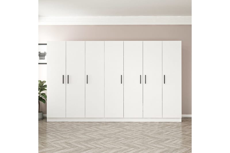 Fruitland Garderob 315 cm - Vit - Products - Förvaring - Garderober & garderobssystem - Garderobsskåp