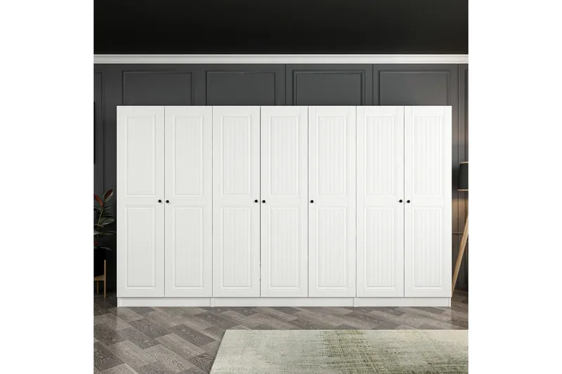 Fruitland Garderob 315 cm - Vit - Products - Förvaring - Garderober & garderobssystem - Garderobsskåp