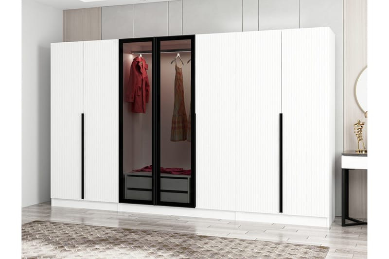 Fruitland Garderob 315 cm - Vit - Products - Förvaring - Garderober & garderobssystem - Garderobsskåp