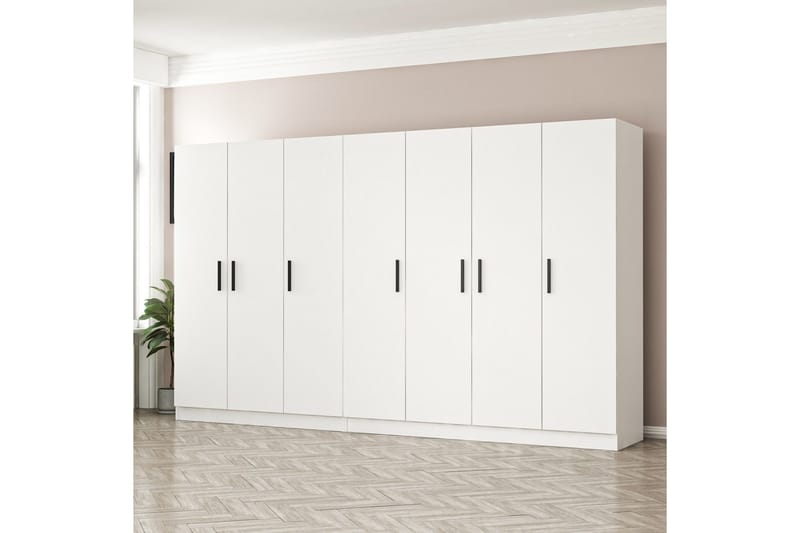 Fruitland Garderob 315 cm - Vit - Products - Förvaring - Garderober & garderobssystem - Garderobsskåp