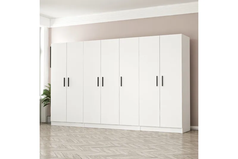 Fruitland Garderob 315 cm - Vit - Products - Förvaring - Garderober & garderobssystem - Garderobsskåp