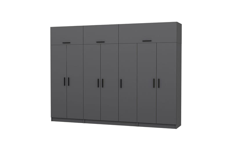 Fruitland Garderob 315x235 cm - Antracit - Products - Förvaring - Garderober & garderobssystem - Garderobsskåp