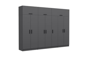 Fruitland Garderob 315x235 cm - Antracit - Products - Förvaring - Garderober & garderobssystem - Garderobsskåp