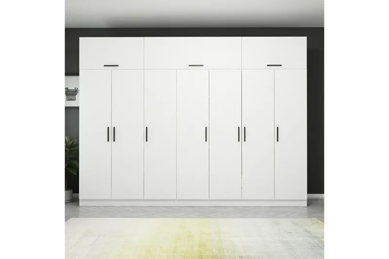 Fruitland Garderob 315x235 cm - Vit - Products - Förvaring - Garderober & garderobssystem - Garderobsskåp