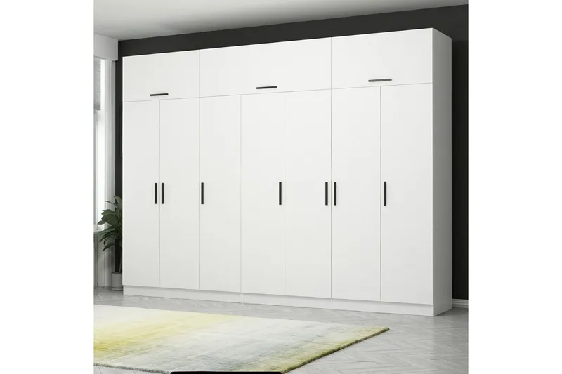 Fruitland Garderob 315x235 cm - Vit - Products - Förvaring - Garderober & garderobssystem - Garderobsskåp
