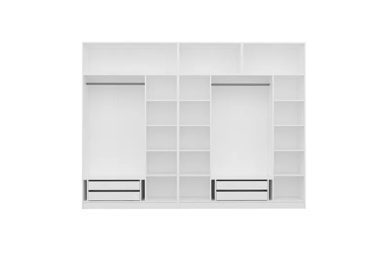 Fruitland Garderob 315x235 cm - Vit - Products - Förvaring - Garderober & garderobssystem - Garderobsskåp