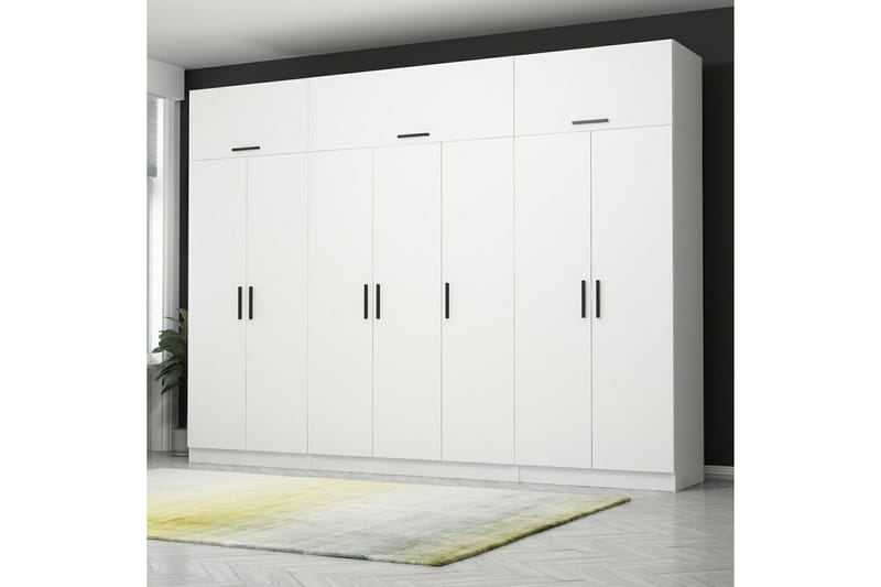 Fruitland Garderob 315x255 cm - Vit - Products - Förvaring - Garderober & garderobssystem - Garderobsskåp