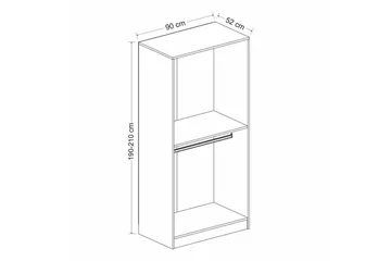 Fruitland Garderob 90 cm - Antracit - Products - Förvaring - Garderober & garderobssystem - Garderobsskåp