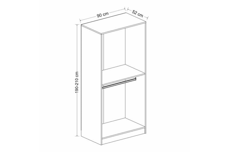 Fruitland Garderob 90 cm - Antracit - Products - Förvaring - Garderober & garderobssystem - Garderobsskåp