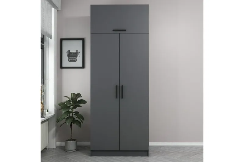 Fruitland Garderob 90 cm - Antracit - Products - Förvaring - Garderober & garderobssystem - Garderobsskåp