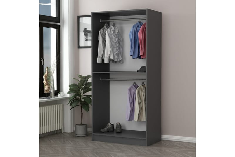 Fruitland Garderob 90 cm - Antracit - Products - Förvaring - Garderober & garderobssystem - Garderobsskåp