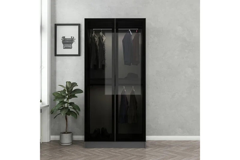 Fruitland Garderob 90 cm - Antracit - Products - Förvaring - Garderober & garderobssystem - Garderobsskåp