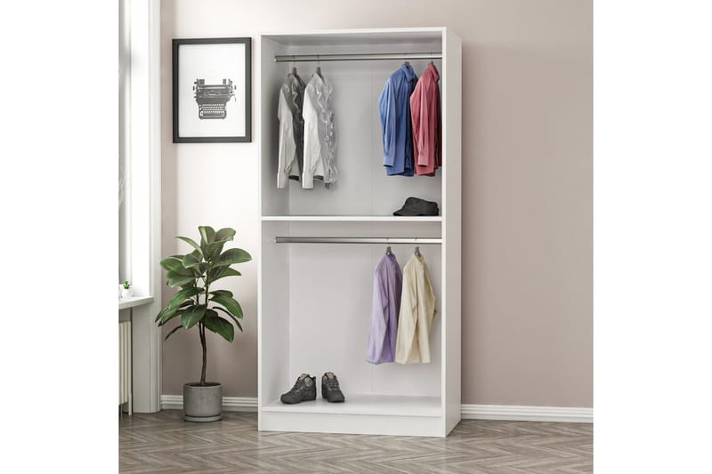 Fruitland Garderob 90 cm - Vit - Products - Förvaring - Garderober & garderobssystem - Garderobsskåp