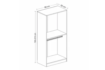 Fruitland Garderob 90 cm - Vit - Products - Förvaring - Garderober & garderobssystem - Garderobsskåp