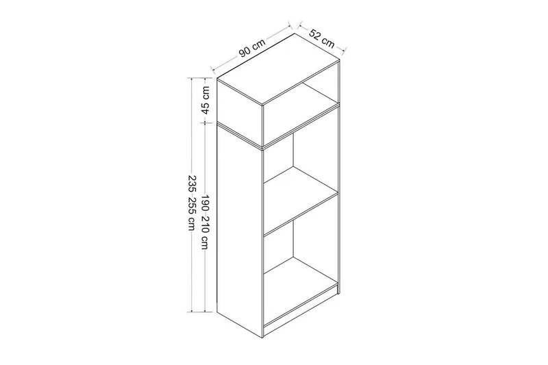 Fruitland Garderob 90 cm - Vit - Products - Förvaring - Garderober & garderobssystem - Garderobsskåp