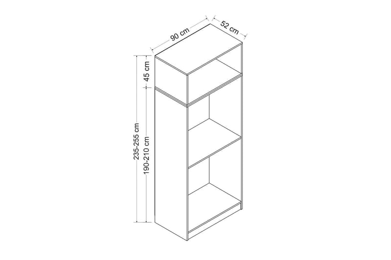 Fruitland Garderob 90 cm - Vit - Products - Förvaring - Garderober & garderobssystem - Garderobsskåp