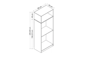 Fruitland Garderob 90 cm - Vit - Products - Förvaring - Garderober & garderobssystem - Garderobsskåp