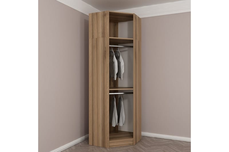 Fruitland Hörngarderob 74 cm - Ek - Products - Förvaring - Garderober & garderobssystem - Hörngarderob