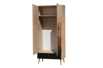 Bertoaria Garderob 80x190 cm Brun - Hanah Home - Products - Förvaring - Garderober & garderobssystem - Garderobsskåp