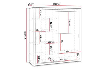 Julissa Garderob 200 cm - Natur - Products - Förvaring - Garderober & garderobssystem - Garderobsskåp