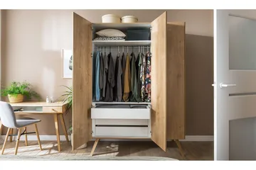 Nature Garderob Natur/Vit - VOX - Products - Förvaring - Garderober & garderobssystem - Garderobsskåp