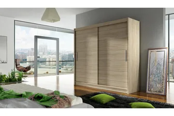 Prag Garderob 180 cm Skjutdörrar - Beige/Trä/Natur - Products - Förvaring - Garderober & garderobssystem - Garderobsskåp