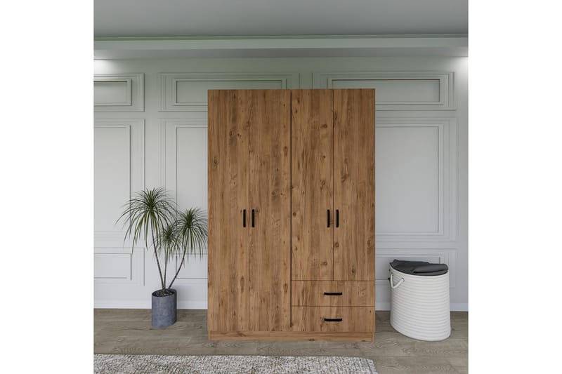 Yaman Garderob 120x180 cm - Brun - Products - Förvaring - Garderober & garderobssystem - Garderobsskåp