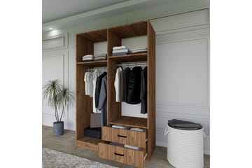 Yaman Garderob 120x180 cm - Brun - Products - Förvaring - Garderober & garderobssystem - Garderobsskåp