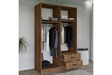 Yaman Garderob 120x180 cm - Brun - Products - Förvaring - Garderober & garderobssystem - Garderobsskåp